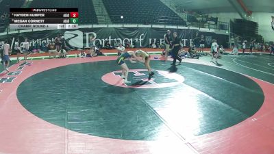 95-100 lbs Champ. Round 4 - Hayden Kumfer, Alaska vs Megan Cornett, Alaska