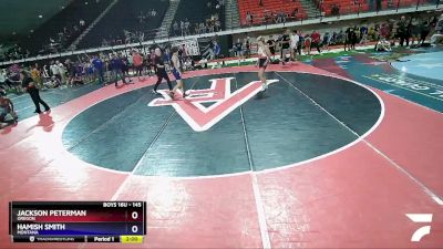 145 lbs Cons. Semi - Jackson Peterman, Oregon vs Hamish Smith, Montana