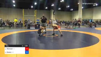 74 kg Consolation - Jake Wentzel, Pittsburgh Wrestling Club vs Laurence Kosoy, New York City RTC