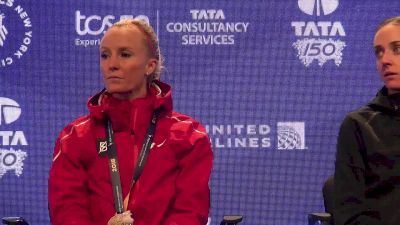 Des Linden, Molly Huddle, Shalane Flanagan react to Keitany's insane second half split