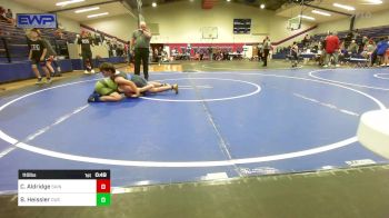 110 lbs Consolation - Cannon Aldridge, Saints Wrestling Club vs Boston Heissler, Claremore Wrestling Club