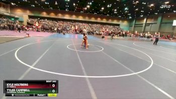 126 lbs Champ. Round 1 - Kyle Holtberg, St. Mary`s vs Tyler Campbell, Cathedral Catholic
