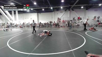 85 lbs Consi Of 4 - Fletcher Clark, Falls Academy vs Tyrann Gallegos, Southwest Hammers