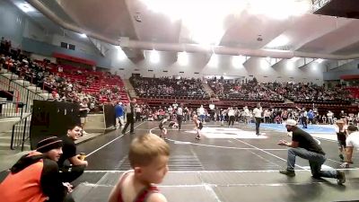 52 lbs Round Of 32 - Aaryan Neubauer, Keystone Kids Sand Springs vs Lukus Reyes, Pawhuska Elks Takedown