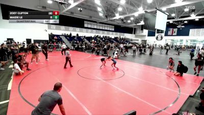 75 lbs Quarterfinal - Zoey Clifton, Legacy Wrestling Center vs Maizie Le, Poway Elite