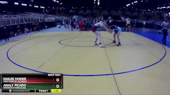 115 lbs Quarterfinal - Analy Picado, Braddock Wrestling vs Hailee Moder, First Baptist Academy