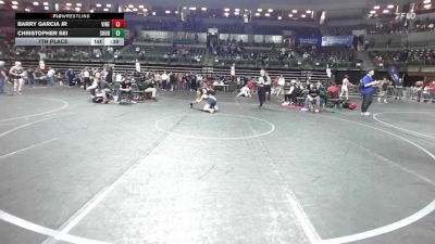 120 lbs 7th Place - Barry Garcia Jr, Vineland vs Christopher Sei, Shore Thing