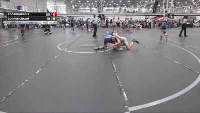 105 lbs Round 6 (10 Team) - Cooper Crawn, Iron Horse White vs Cooper Regoli, Outlaws MS
