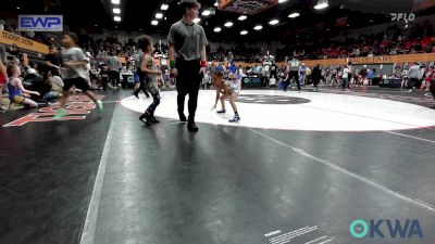 55 lbs Quarterfinal - Kane Wall, Choctaw Ironman Youth Wrestling vs Ezra Shaw, Deer Creek Wrestling Club