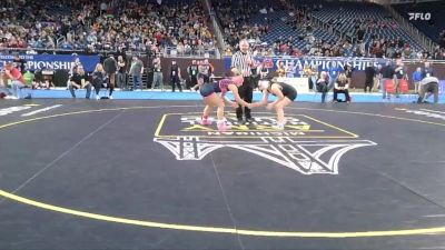 Girls-140 lbs Champ. Round 1 - Cinthia Villegas, Dowagiac (Girls) vs Peyton Huston, Brooklyn Columbia Central (Girls)