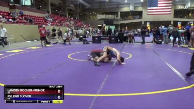 138 lbs Cons. Round 7 - Landen Kocher-Munoz, KS vs Rylend Slover, OK