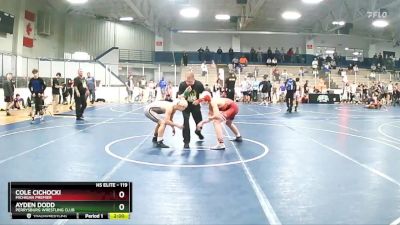 119 lbs Cons. Round 3 - Cole Cichocki, Michigan Premier vs Ayden Dodd, Perrysburg Wrestling Club