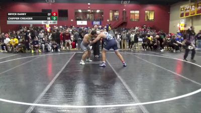 285 lbs Champ. Round 1 - Chipper Creager, NWCA - Life vs Bryce Dadey, The Citadel