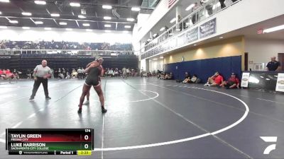 174 lbs Cons. Round 3 - Luke Harrison, Sacramento City College vs Taylin Green, Fresno City