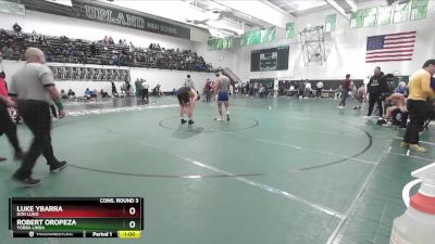 190 lbs Cons. Round 3 - Luke Ybarra, Don Lugo vs Robert Oropeza, Yorba Linda