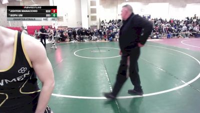 132 lbs Quarterfinal - Christian Hall, Montville/Plainfield vs Brayden Hancock, Jonathan Law