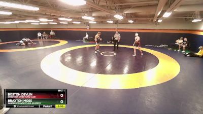 144 lbs Cons. Round 2 - Braxton Moss, Sanderson Wrestling Academy vs Boston Devlin, Shootbox Wrestling Club