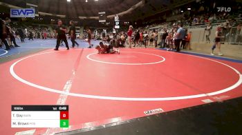 105 lbs Quarterfinal - Tucker Gay, Barnsdall Youth Wrestling vs M'Kai Brown, Pitbull Wrestling Academy