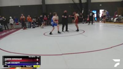 120 lbs Champ. Round 1 - Aaron Gonzalez, CA vs Tyler Hockett, OR