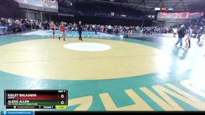 115 lbs Semifinal - Alexis Allen, Tri-Town Bullyz Wrestling vs Kailey Balajadia, NWWC