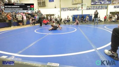 73 lbs Consi Of 4 - Peyton Garrison, Verdigris Youth Wrestling vs Stetson Rutherford, Grove Takedown Club