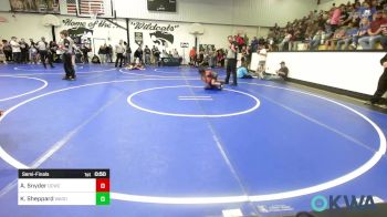 49 lbs Semifinal - Aubrey Snyder, Dark Cloud Wrestling Club vs Kamdyn Sheppard, Wagoner Takedown Club