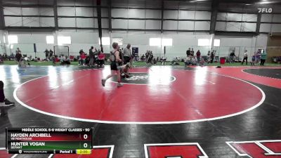 90 lbs Round 2 - Hayden Archbell, VB Fighthouse vs Hunter Vogan, Defiant