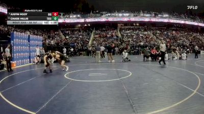 3A 157 lbs Quarterfinal - Justin Root, Dixon High School vs Chase Hillis, Tuscola