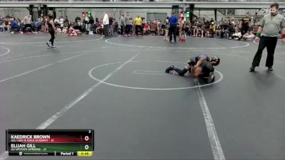 76 lbs Placement (4 Team) - Kaedrick Brown, All I See Is Gold Academy vs Elijah Gill, U2 Upstate Uprising