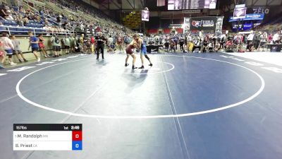 157 lbs Rnd Of 64 - Matthew Randolph, MN vs Beau Priest, CA