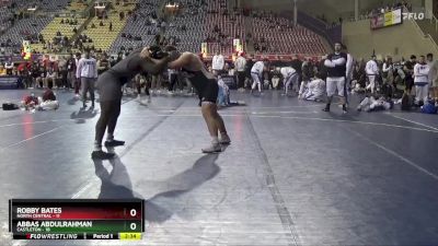 285 lbs Semis & 3rd Wb (16 Team) - Robby Bates, North Central vs Abbas Abdulrahman, Castleton