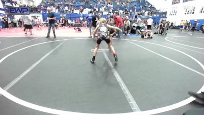 70-73 lbs Quarterfinal - Lathan Russell, Tecumseh Youth Wrestling vs Judah Pendergraft, Blaine County Grapplers