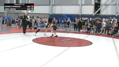 95 lbs Cons. Sub-semis - Anna Lozano, Sandpoint Legacy Wrestling Club vs Isabella Gonzalez, Lake Stevens Wrestling Club