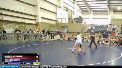 116 lbs Cross Bracket (8 Team) - Allison McDaniel, Colorado vs Taimane Grove, Hawaii