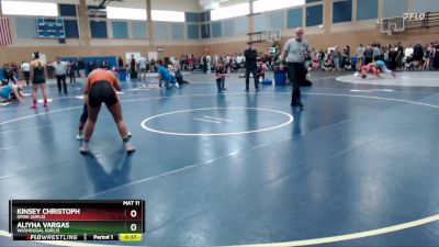 140lbs Cons. Round 5 - Kinsey Christoph, Omak (Girls) vs Aliyha Vargas, Washougal (Girls)