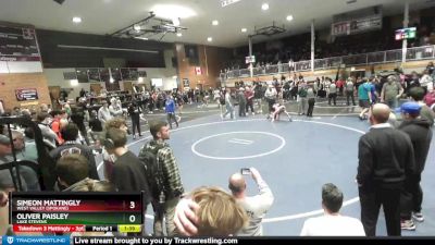 138 lbs Cons. Round 5 - Oliver Paisley, Lake Stevens vs Simeon Mattingly, West Valley (Spokane)