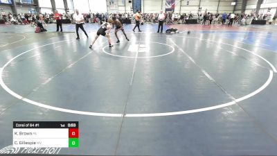 120 lbs Consi Of 64 #1 - Kynelle Brown, PA vs Colton Gillespie, WV