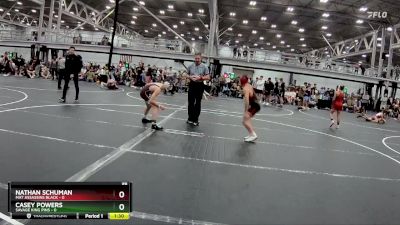 98 lbs Round 7 (8 Team) - Nathan Schuman, Mat Assassins Black vs Casey Powers, Savage King Pins