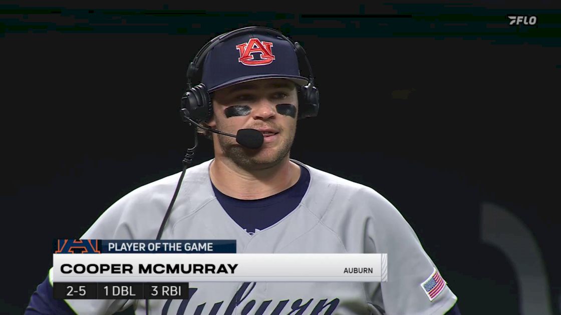 Cooper McMurray Hits An RBI Triple For Auburn Baseball