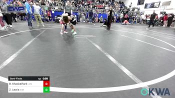 40 lbs Semifinal - Braxton Shackelford, Lions Wrestling Academy vs Zayden Lewis, Team Nomad