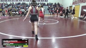 140 lbs Quarterfinal - Hannah Jones, Mount Vernon vs Valerie Altenhofen, Williamsburg