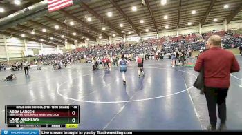 140 lbs Cons. Round 1 - Cara Andrews, Unattached vs Abby Larsen, Bear River Junior High Wrestling Club