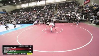 153 lbs Champ. Round 2 - Joseph Naylor, West Jordan vs Ojus Mahkewa, Union