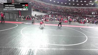 118 lbs Semifinal - Cora Bighley, Victory School Of Wrestling vs Ember Zupanc, Crass Trained