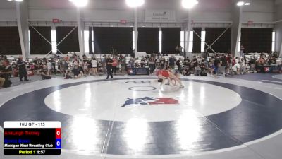115 lbs Semis - AnaLeigh Tierney vs Emma Baker, Michigan West Wrestling Club