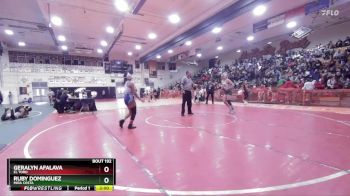 135 lbs Champ. Round 2 - Geralyn Afalava, El Toro vs Ruby Dominguez, Mira Costa