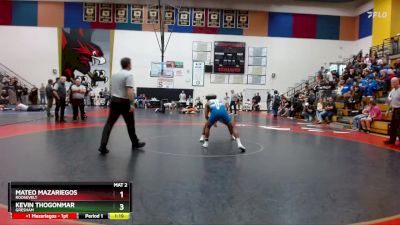 126 lbs Semifinal - Kevin Thogonmar, Gresham vs Mateo Mazariegos, Roosevelt