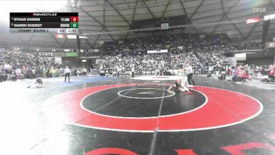 Boys 4A 157 lbs Champ. Round 2 - Ethan Owens, Yelm vs Darsh Shenoy, Woodinville