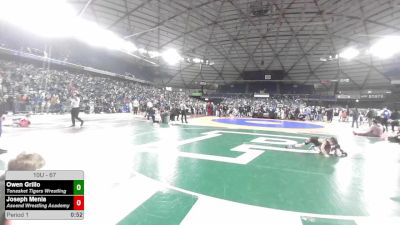 67 lbs Cons. Rd Of 32 - Owen Grillo, Tonasket Tigers Wrestling vs Joseph Menia, Ascend Wrestling Academy