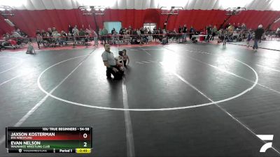 54-58 lbs Round 2 - Evan Nelson, Waunakee Wrestling Club vs Jaxson Kosterman, BYA Wrestling